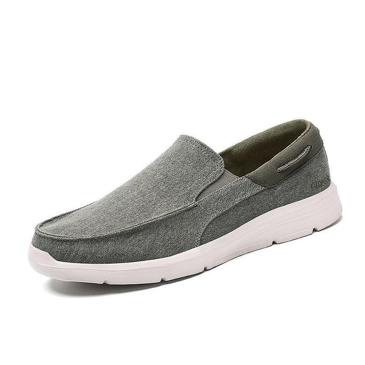 Herren nan legerer Canvas-Slipper mit elastischem Einsatz und stoßdämpfender Leichtsohle Echo Archiv