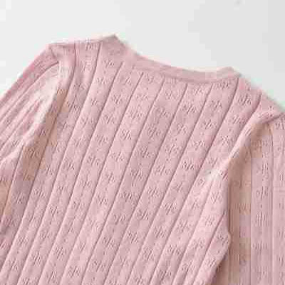 Damen Feinstrick-Longsleeve mit Knopfleiste und Strukturstrick Echoarchiv