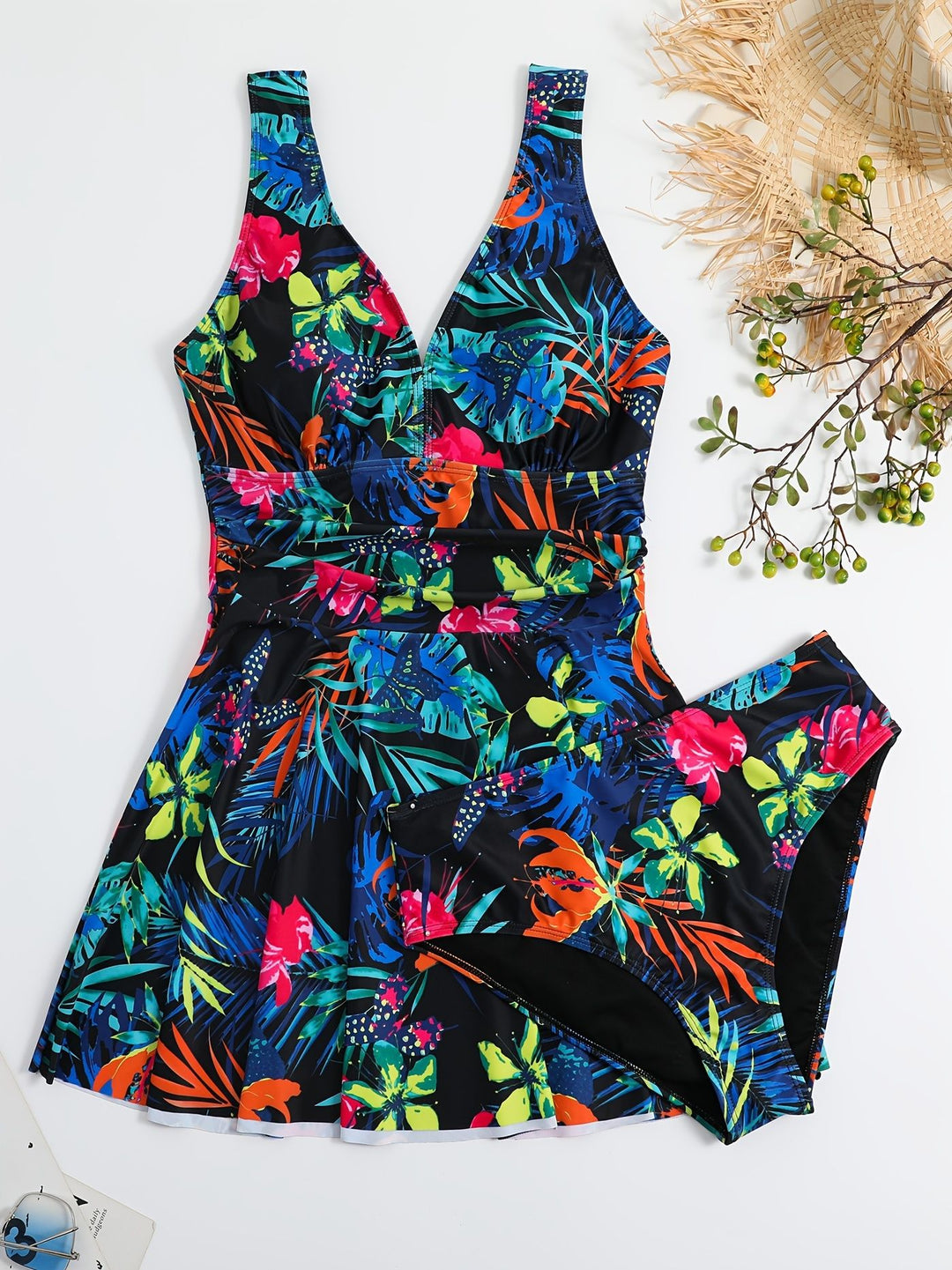 Damen Schwimmanzug mit elegantem Wickeldesign Echo Archiv