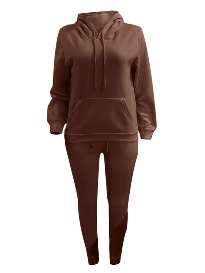 Herren sportliches Jogginganzug-Set mit Kapuzenpullover Kängurutasche und schmal zulaufender Jogginghose – Marzano