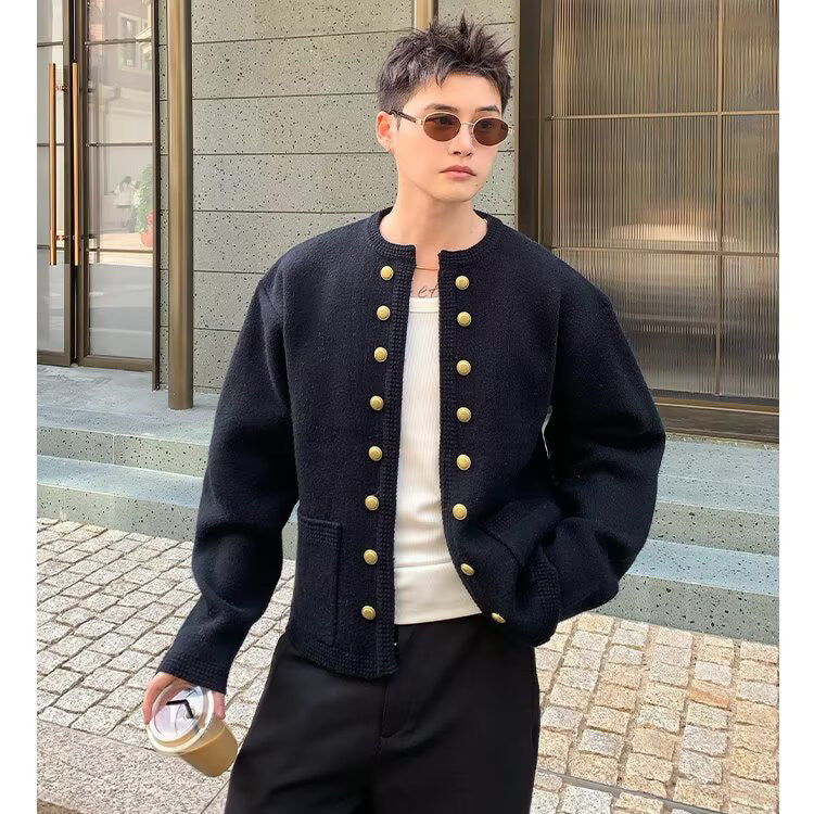 Herren Modische Strickjacke mit Knöpfen Echoarchiv