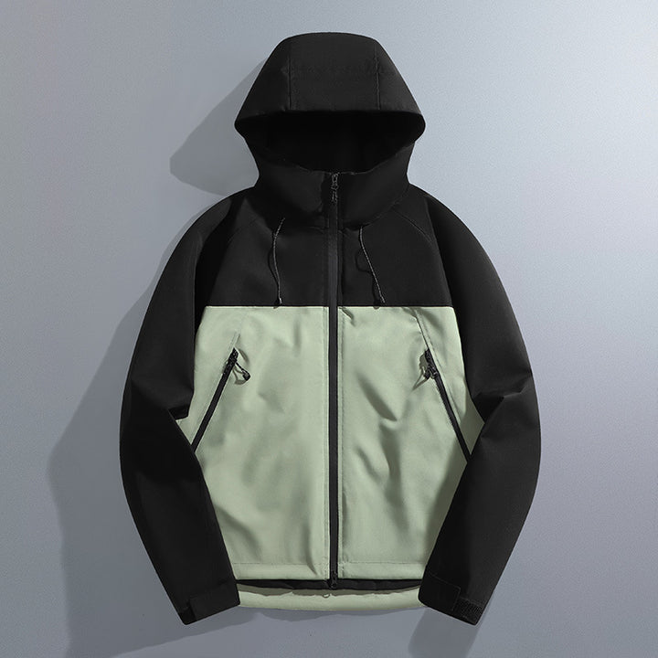 Herren wetterfeste Outdoorjacke mit verstellbarem Kapuze Echoarchiv