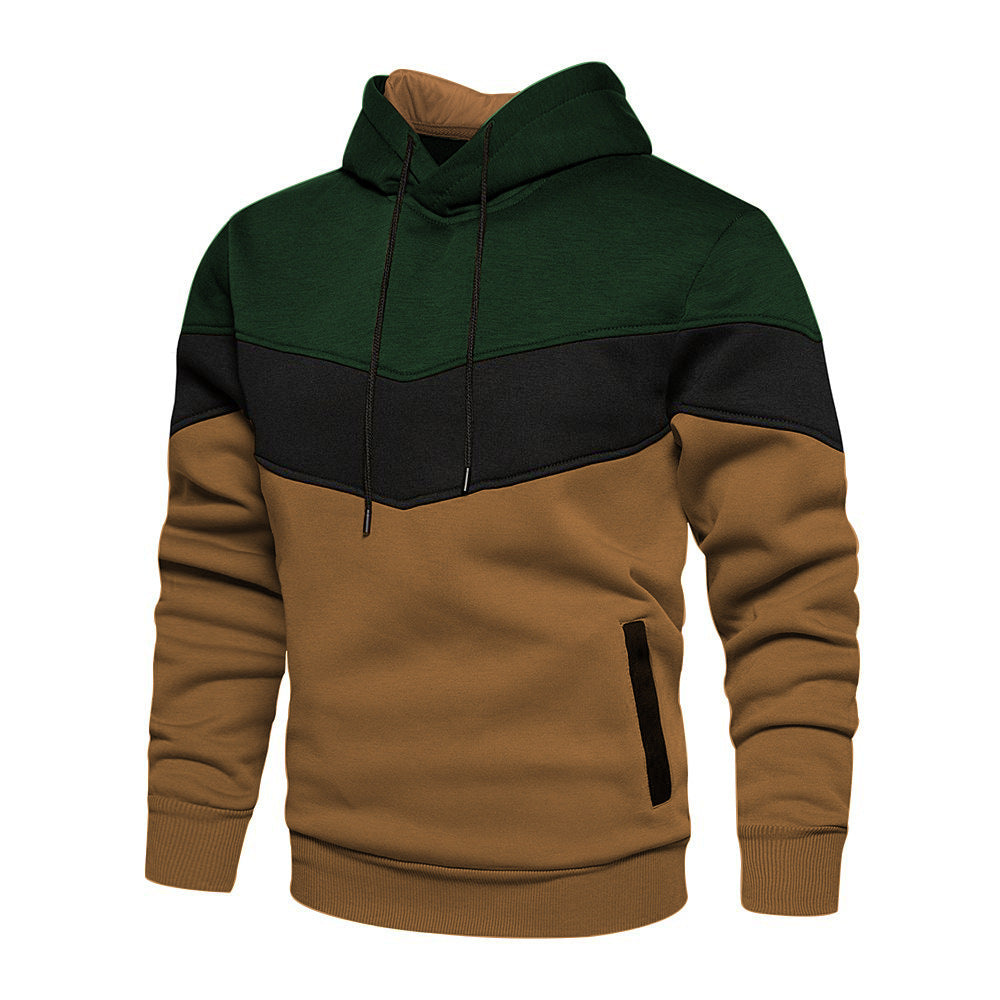 Herren modischer Kapuzenpullover mit Farbakzenten und praktischen Taschen Echoarchiv