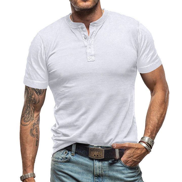 Herren Kurzarmshirt mit Knopfleiste und lässigem Design Echoarchiv