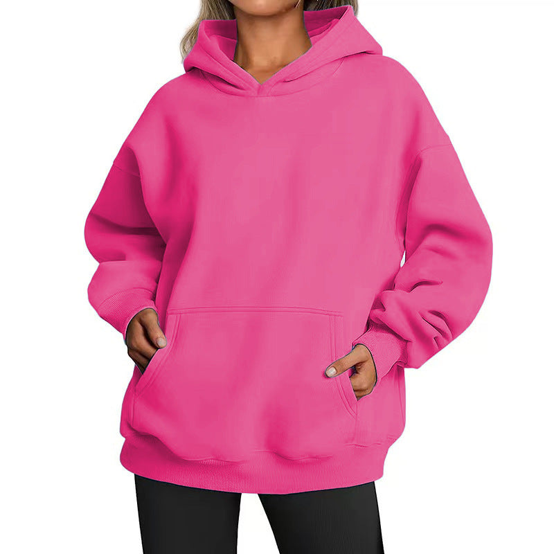 Unisex nan oversized Kapuzenpullover mit großflächigem Rückenprint, Kängurutasche und gerippten Bündchen Echo Archiv
