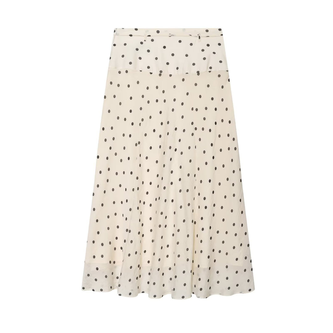 Damen Leichter Midirock mit hoher Taille, A‑Linie und Bindegürtel Echo Archiv