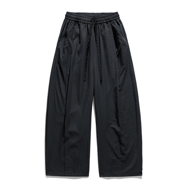 Herren Bequeme und lässige Stoffhose mit elastischem Bund und weit geschnittenem Schnitt Echoarchiv