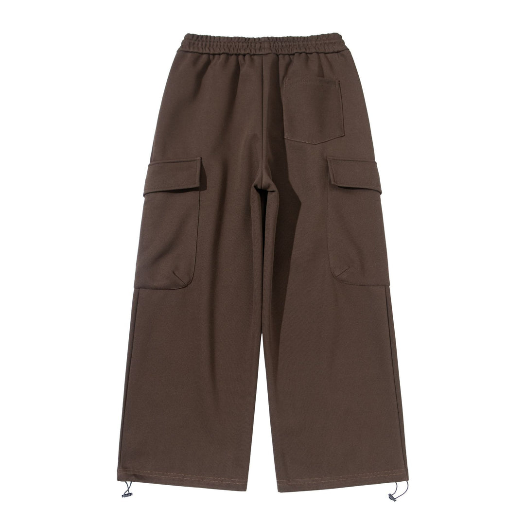 Unisex Cropped Cargo-Sweathose mit elastischem Bund, Kordelzug und verstellbarem Saum Echoarchiv