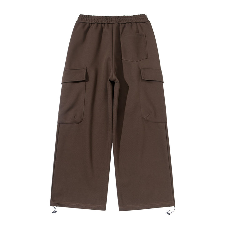 Unisex Cropped Cargo-Sweathose mit elastischem Bund, Kordelzug und verstellbarem Saum Echoarchiv