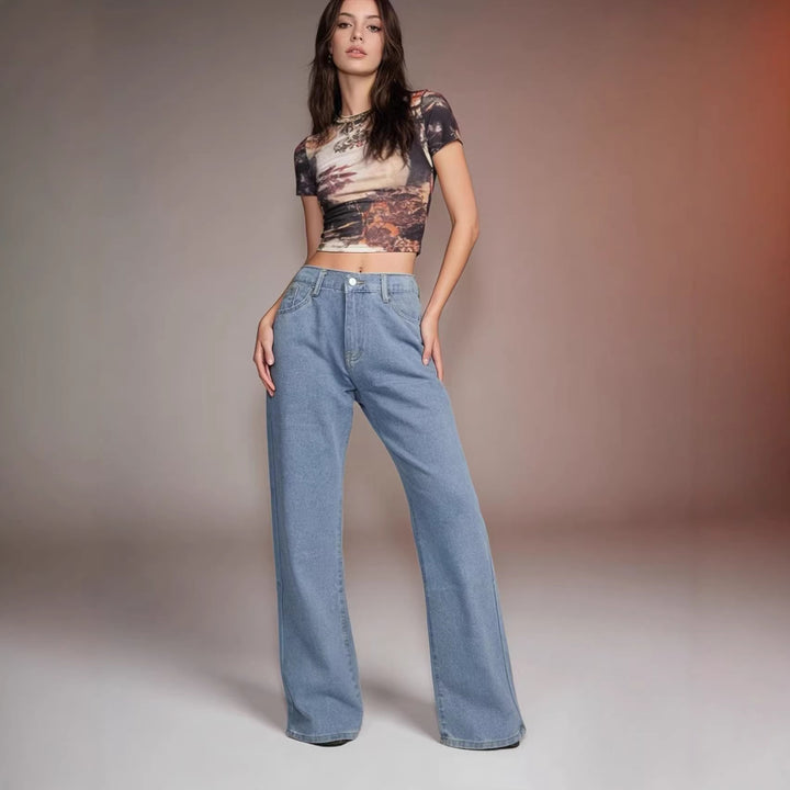 Damen modisches Langarm-Crop-Top mit Schnürung und elegantem Schnitt Echo Archiv