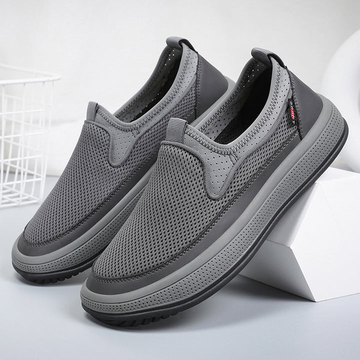 Herren nan atmungsaktiver Slip-On Mesh-Sneaker mit elastischem Einstieg und perforierter EVA-Plateausohle Echo Archiv