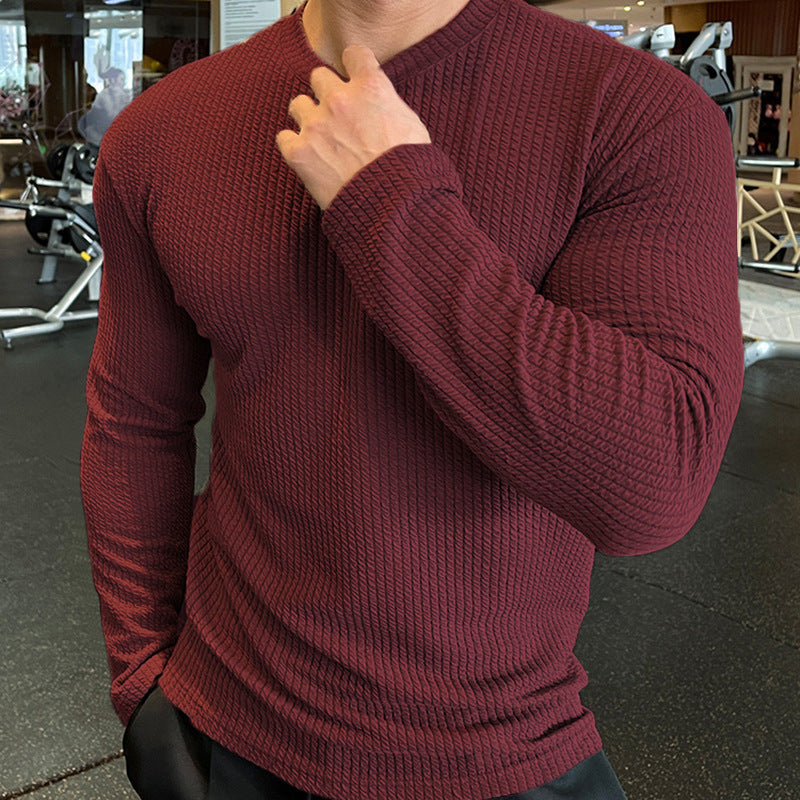 Herren Langarmshirt mit strukturiertem Gewebe Echoarchiv