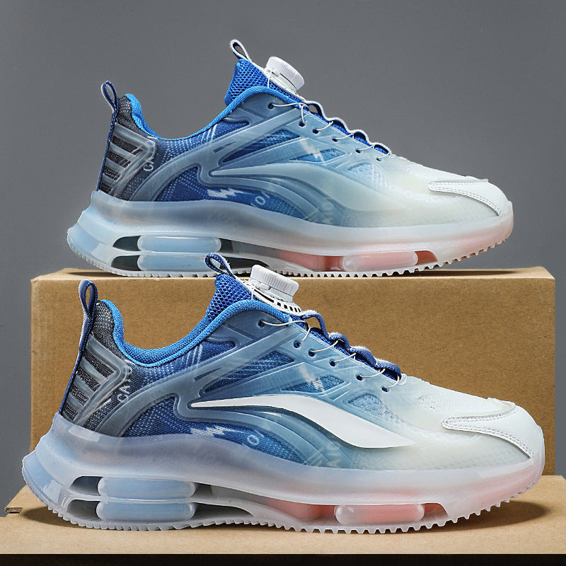 Unisex luftgepolsterte Hybrid-Sneaker mit transluzenter Hohlkammer-Zwischensohle und Drehverschluss – Norré