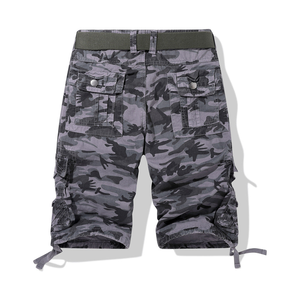 Herren Cargoshorts im Camouflage-Design mit verstellbarem Bund Echoarchiv