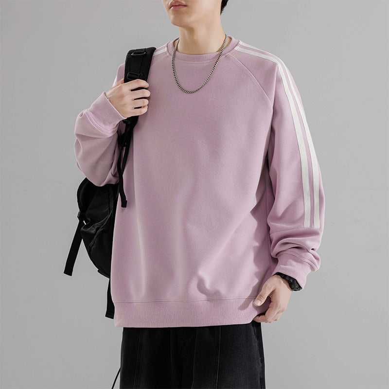 Herren sportliches Sweatshirt mit Raglanärmeln und stylischen Streifen Echoarchiv