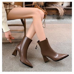 Damen Elegante Stiefeletten mit Hohem Blockabsatz Echo Archiv