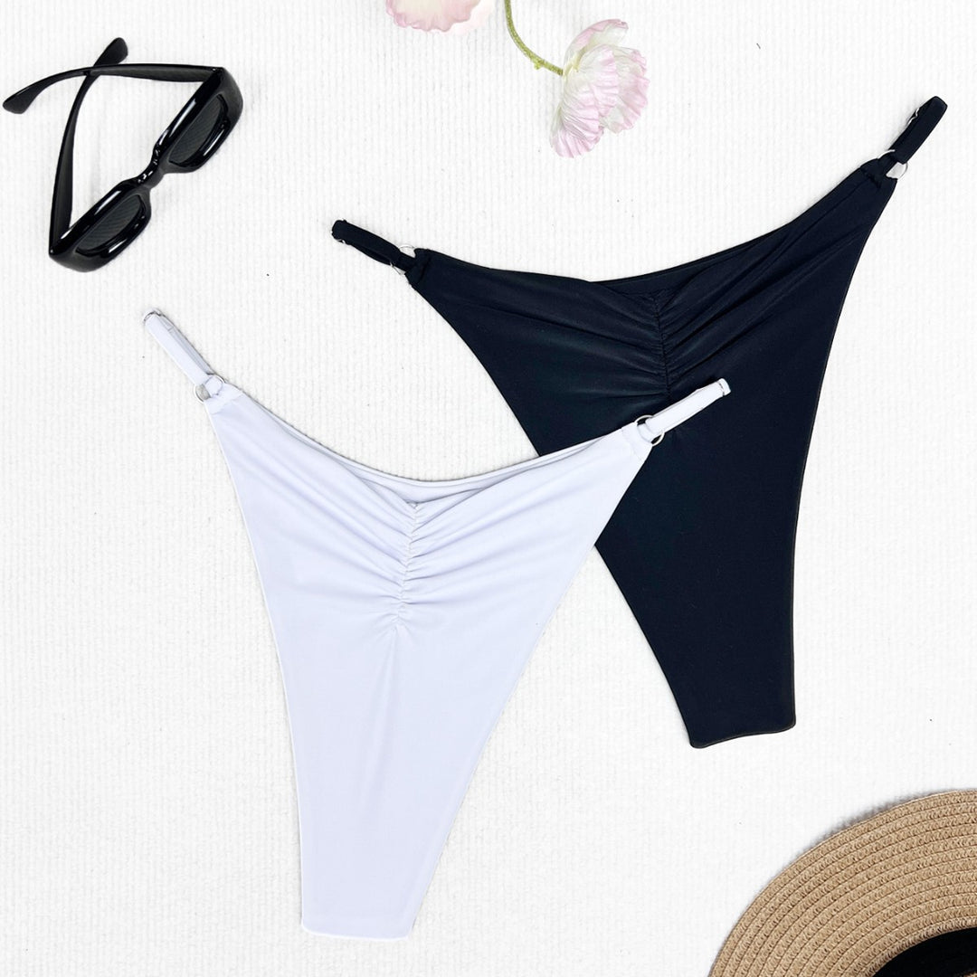 Damen Bikini-Höschen mit raffinierten Raffungselementen und hohem Beinausschnitt Echo Archiv