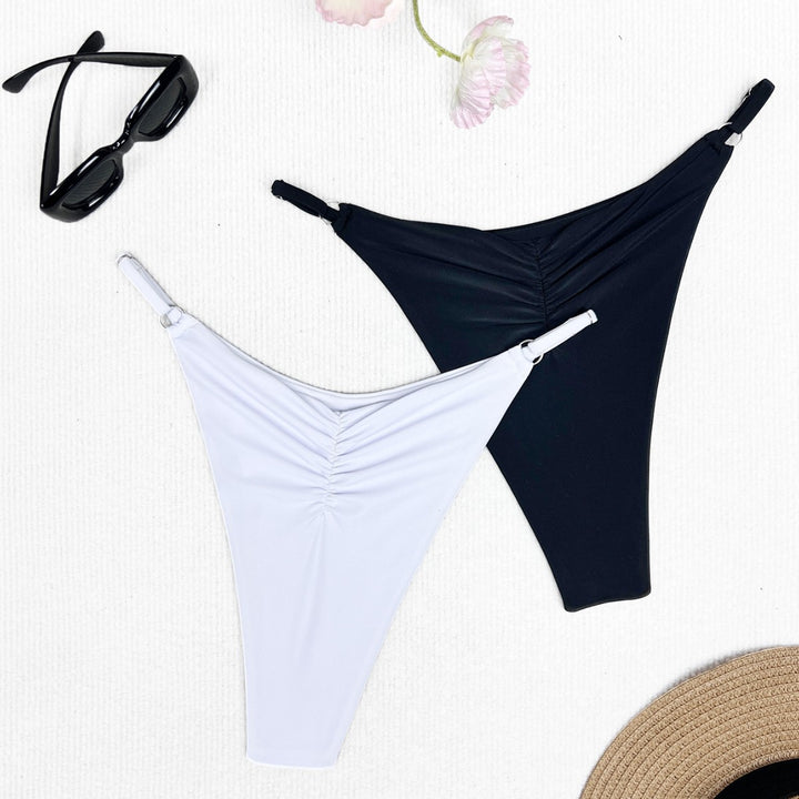 Damen Bikini-Höschen mit raffinierten Raffungselementen und hohem Beinausschnitt Echo Archiv
