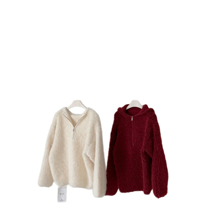Damen Flauschiger Kapuzenpullover Echo Archiv