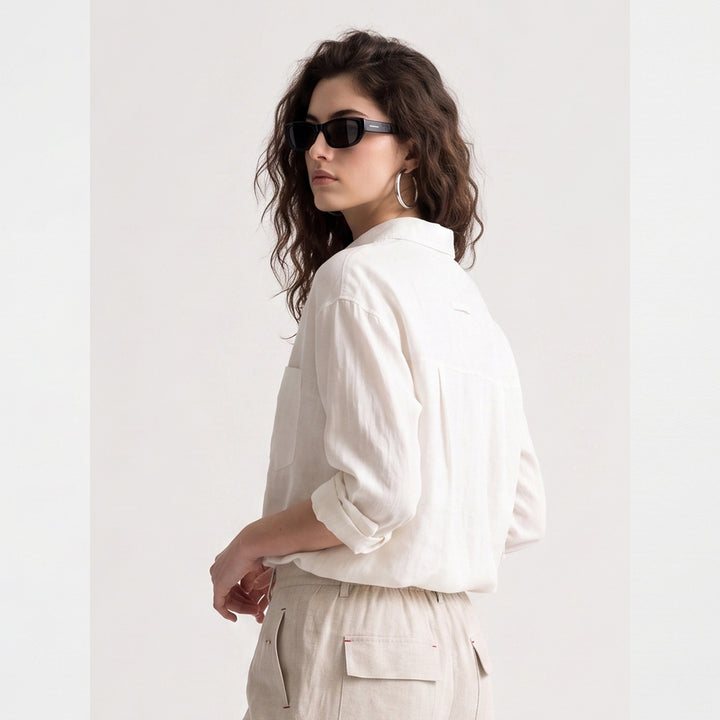 Damen Elegante und lässige Langarmbluse Echo Archiv