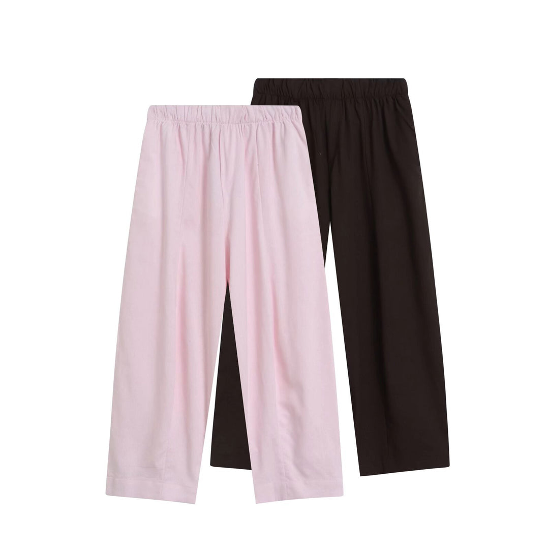 Damen Weite Culotte-Hose mit elastischem Bund und geradem Saum Echo Archiv