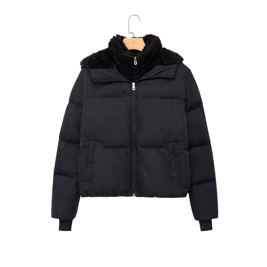 Damen Kurze Steppjacke mit Teddykragen Echo Archiv