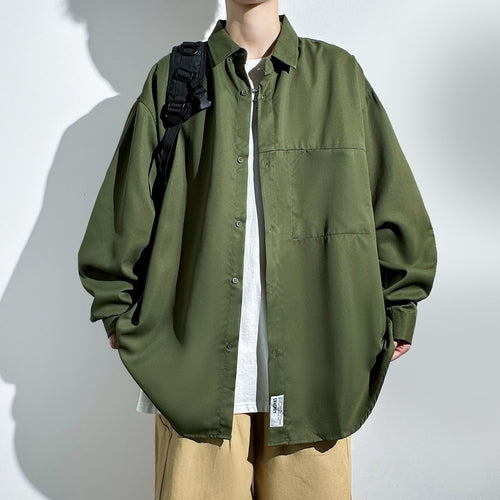 Herren Lockeres Overshirt mit praktischer Brusttasche Echoarchiv