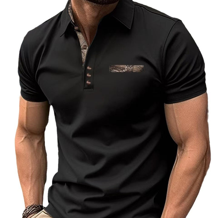 Herren Poloshirt mit stilvollem Kragen und modischem Brusttaschen-Design Echoarchiv