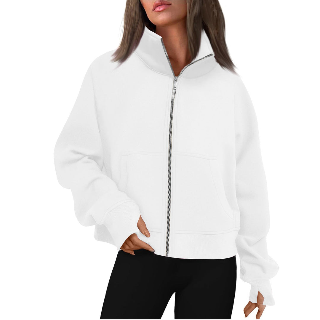 Damen bequeme SwEchoarchivtjacke mit hohem Kragen Echoarchiv