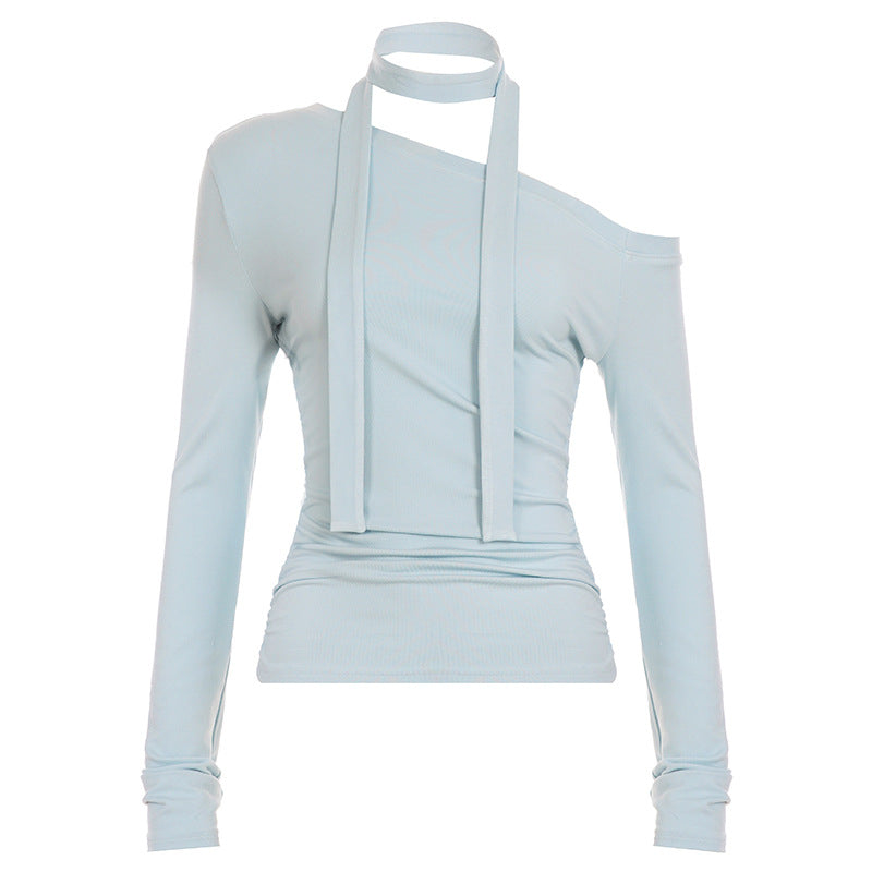 Damen Off-Shoulder Langarmoberteil mit verstellbarem Halsteil Echo Archiv
