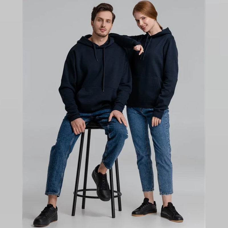Unisex nan minimalistischer Heavyweight Kapuzenpullover aus French‑Terry mit verdeckter Kängurutasche und schmaler Silhouette Echo Archiv