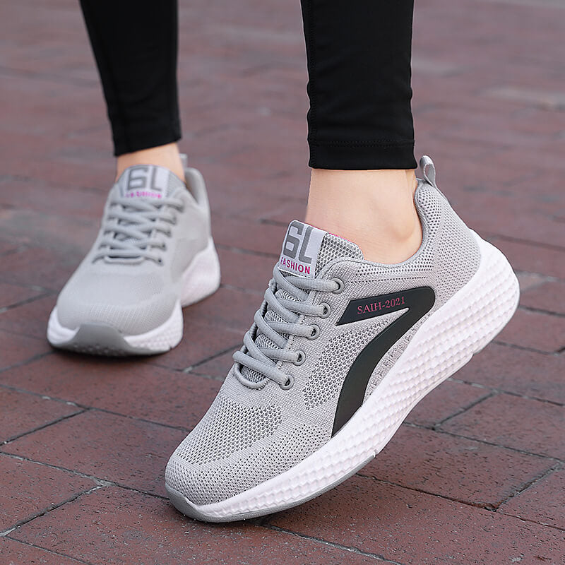 Damen nan nahtloser Strick-Sneaker mit elastischem Einstieg, Waben-Zwischensohle und anatomischem Komfortfußbett Echo Archiv