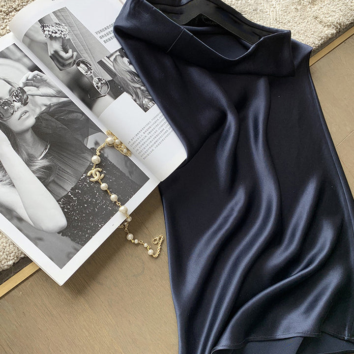 Damen Eleganter Satin Midi-Rock Echoarchiv