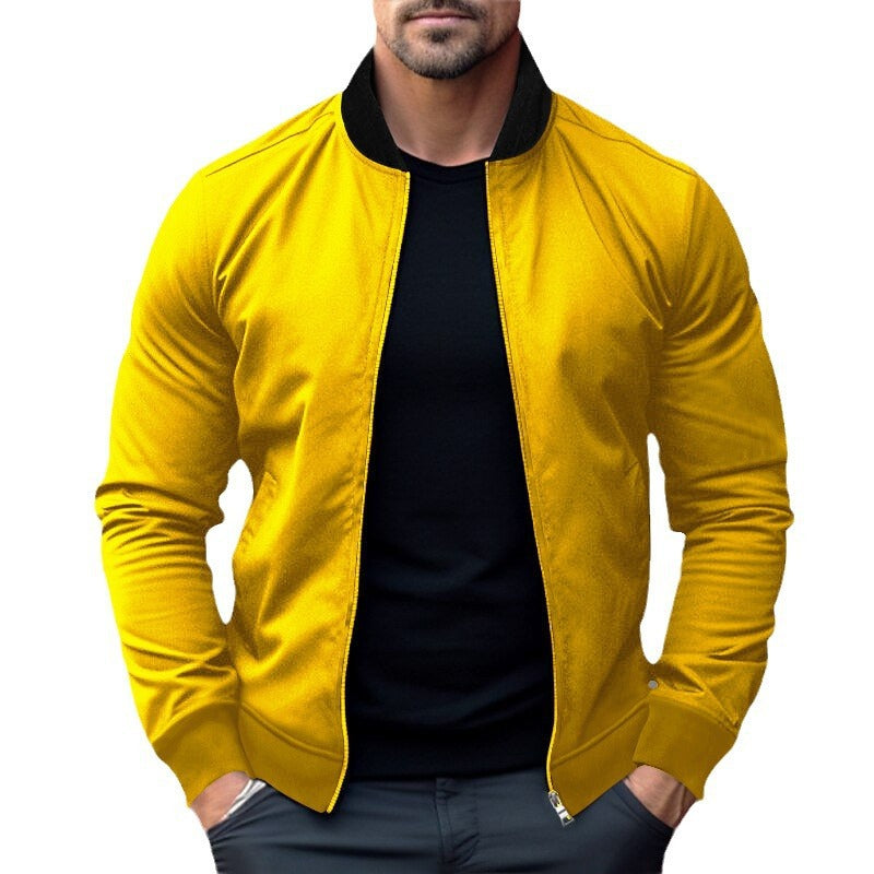 Herren sportliche Sweatjacke mit hohem Kragen und seitlichen Eingrifftaschen Echoarchiv