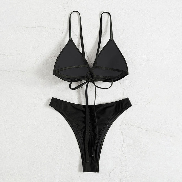 Damen Triangel-Bikini mit hohem Beinausschnitt und verstellbaren Trägern Echo Archiv