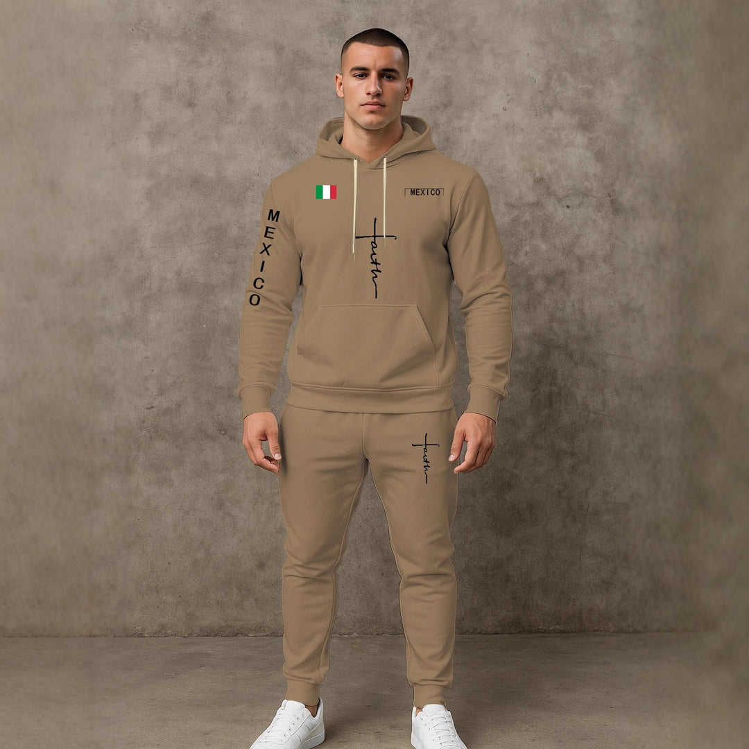 Herren Sport Hoodie und Jogginghose Set Echoarchiv