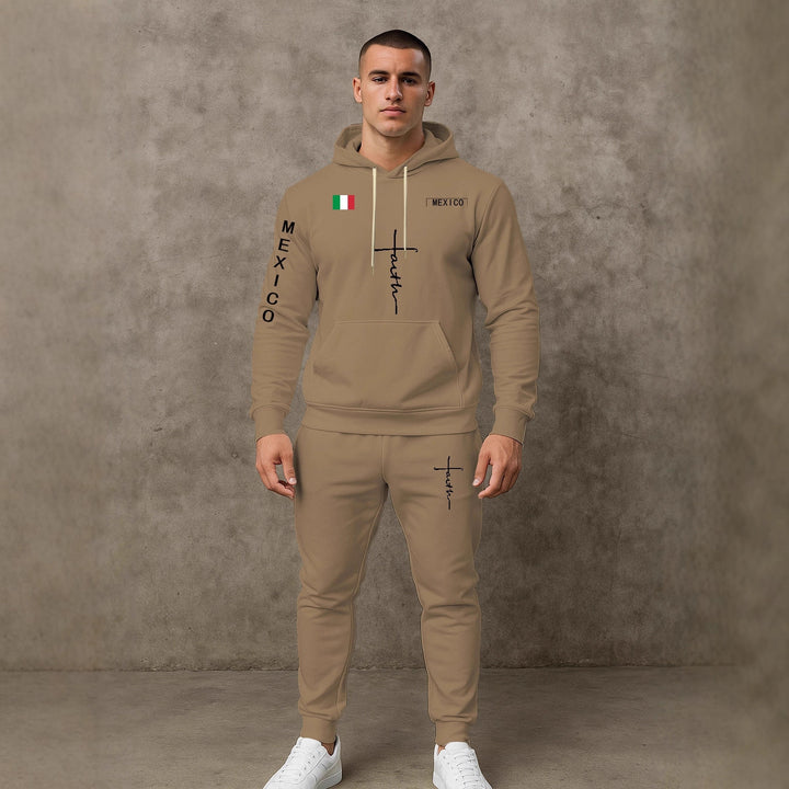 Herren Sport Hoodie und Jogginghose Set Echoarchiv