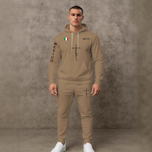 Herren Sport Hoodie und Jogginghose Set Echoarchiv