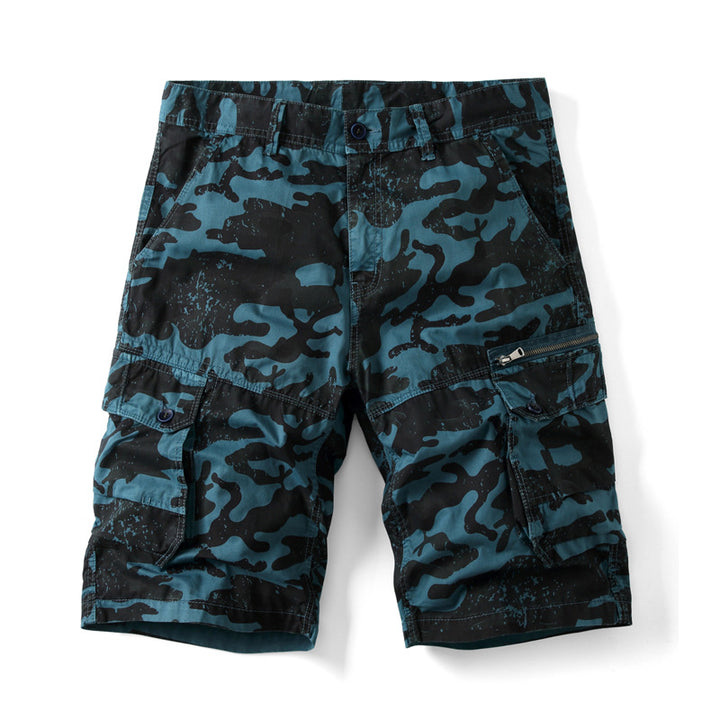 Herren Cargoshorts mit praktischen Taschen und modernem Camouflage-Muster Echoarchiv
