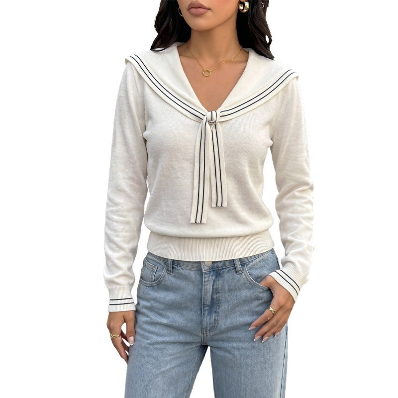 Damen Sportlicher Pullover mit maritimem Kragen Echo Archiv