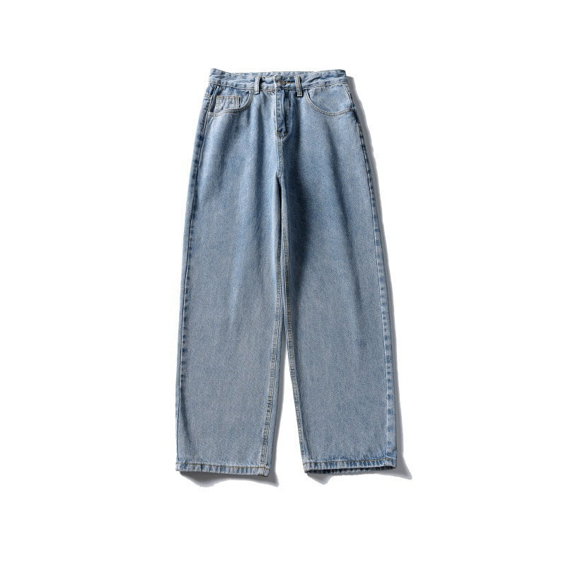 Damen hochtaillierte weite Jeans aus robustem Denim mit geradem Bein Echo Archiv