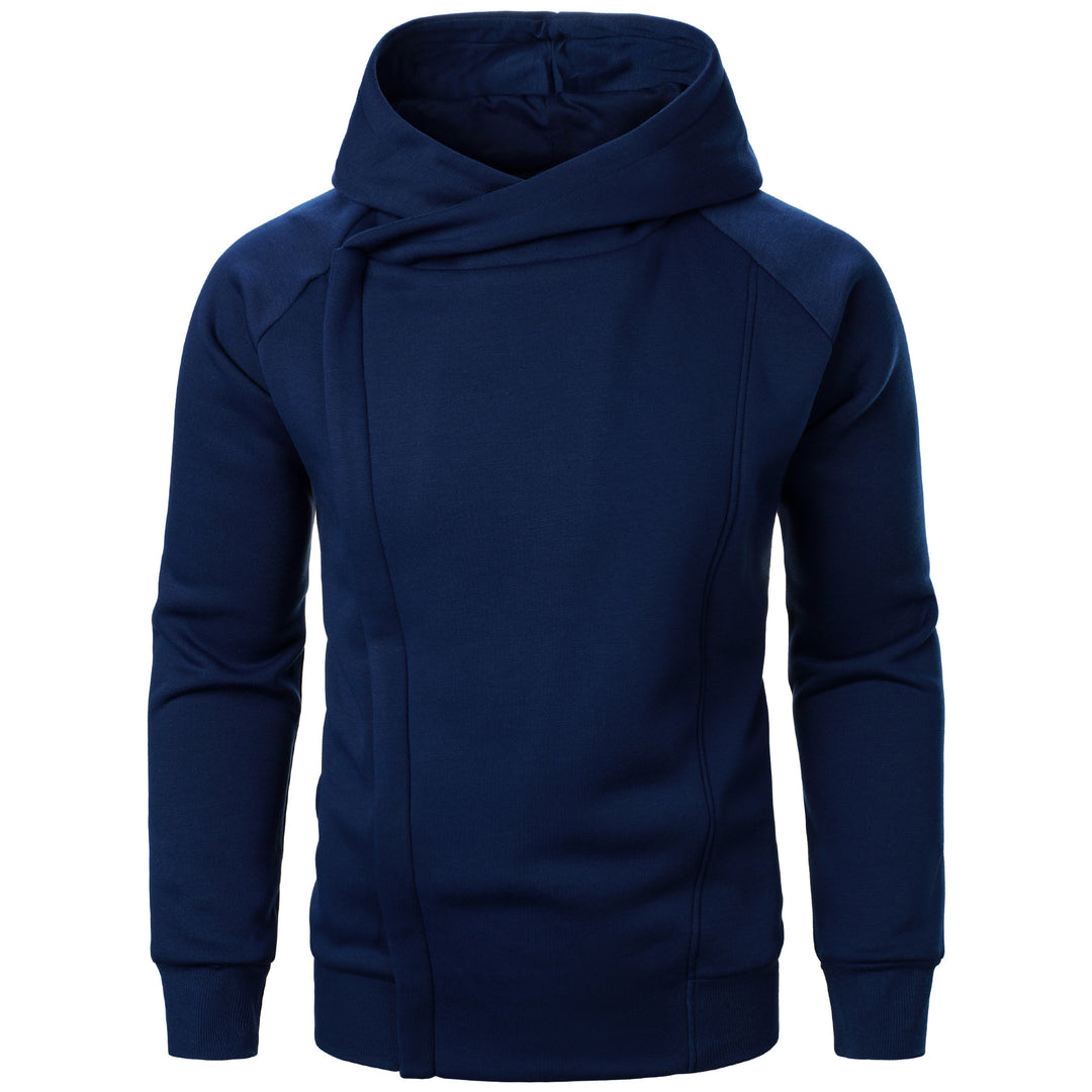 Herren modischer Hoodie mit asymmetrischem Kragen und bequemen Taschen Echoarchiv