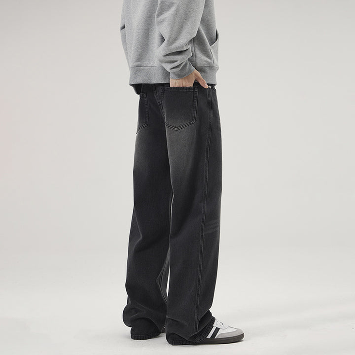 Herren Ultraweite Vintage-Denim-Palazzohose mit verlängerter Saumkante und Five‑Pocket-Details Echo Archiv
