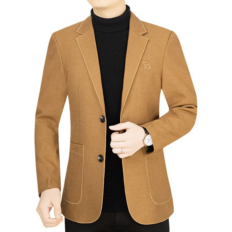 Herren Slim-Fit Sakko aus leichtem Mischgewebe mit Struktur – Tianoro