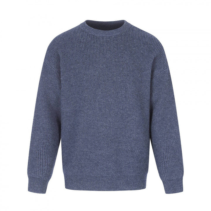Unisex Weicher Oversize-Ribstrickpullover mit Relaxed-Schnitt und tonaler Struktur Echo Archiv