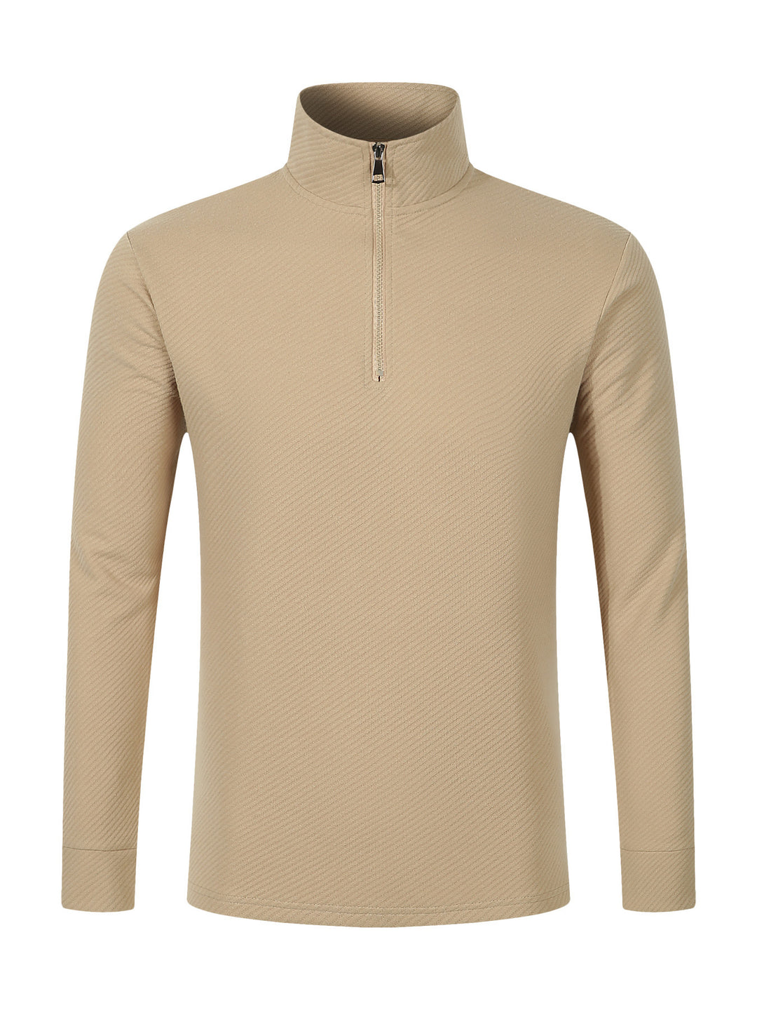 Herren funktionaler Langarmpullover mit Halbzipper und innovativem Strukturdesign Echoarchiv