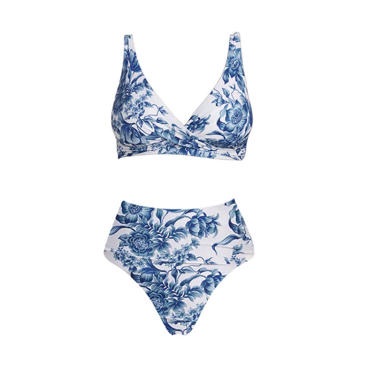 Damen Hoch tailliertes Bikiniset mit floralem Design Echo Archiv