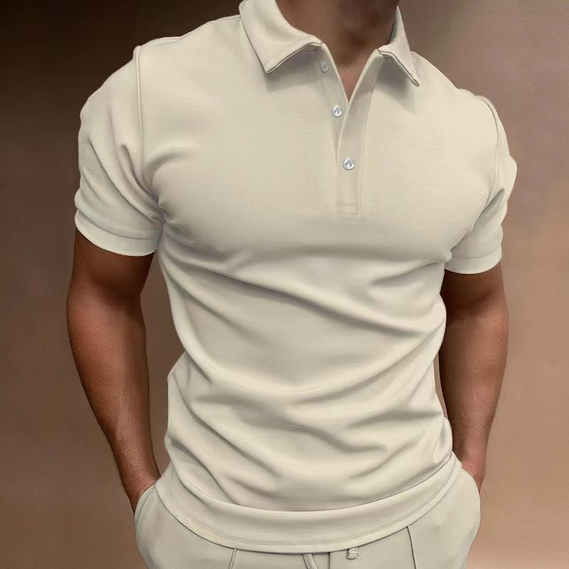 Herren Poloshirt mit modernem Stehkragen und kurzem Reißverschluss Echoarchiv