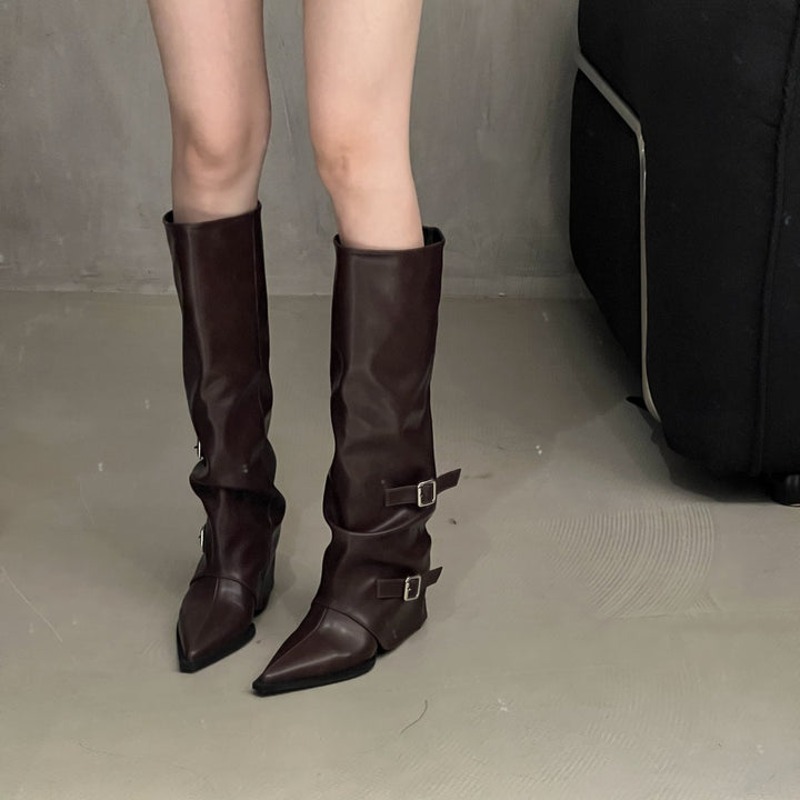 Damen Elegante und vielseitige Overkneestiefel Echo Archiv