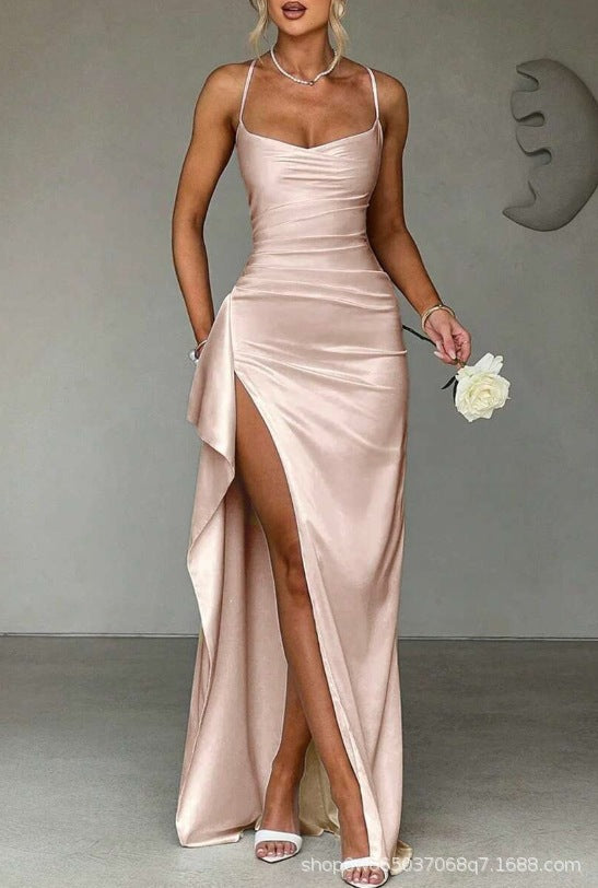 Damen Wickelkleid mit verführerischem Schlitz und schmalen Spaghettiträgern Echo Archiv
